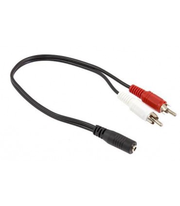 Kabel przejściówka wejście Jack 3,5 na 2 RCA męskie