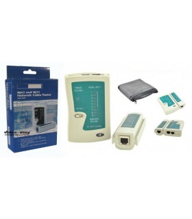 Tester Kabli Sieciowych RJ45 RJ11 Miernik Sieciowy Przewodów LAN