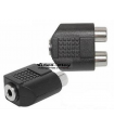 Adapter jack 3.5 - 2x RCA CHINCH F/F