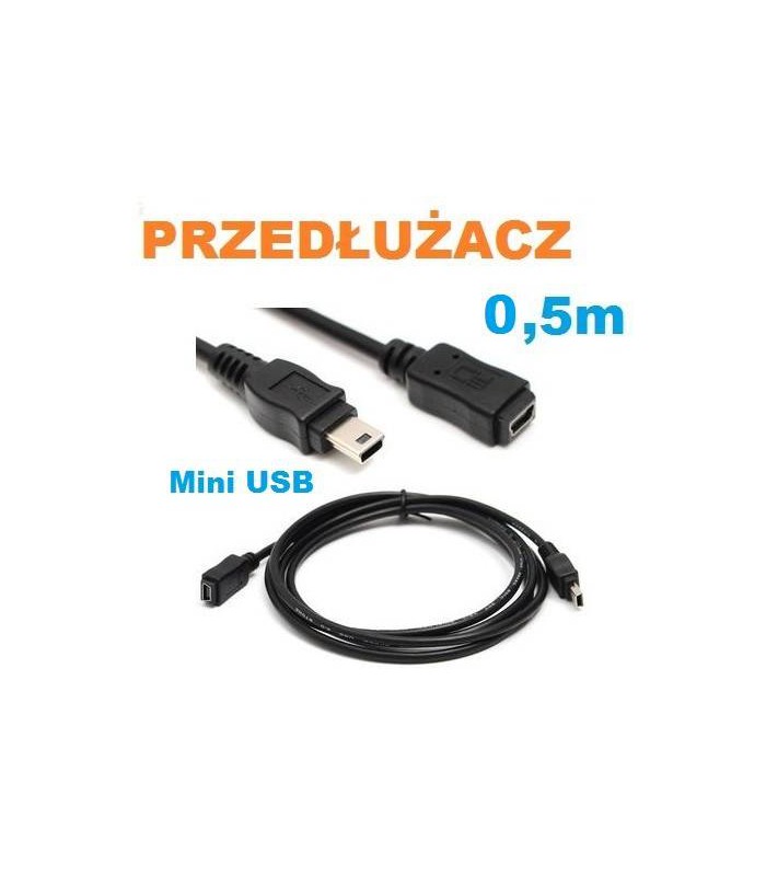 KABEL PRZEDŁUŻACZ MINIUSB NA MINI USB 0,5M