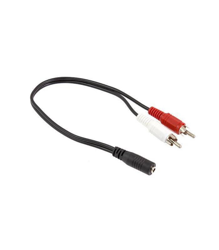 PRZEJŚCIÓWKA KABEL JACK 3,5 NA 2 RCA