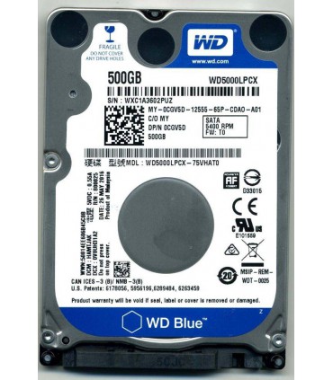 Dysk 500GB 2,5 SATA 5400RPM 8MB WD Blue