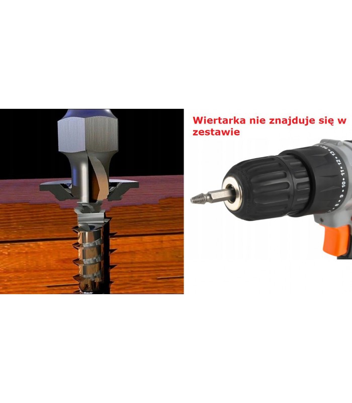 Zestaw Bitów wykrętaki do urwanych śrub 4szt.