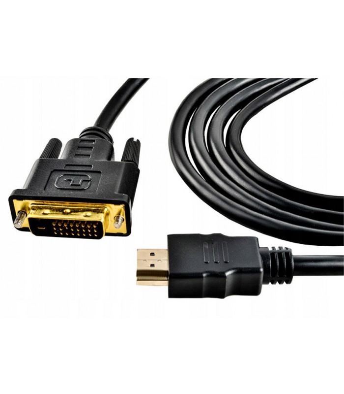 Kabel HDMI DVI Full HD Gold DVI-HDMI 2m