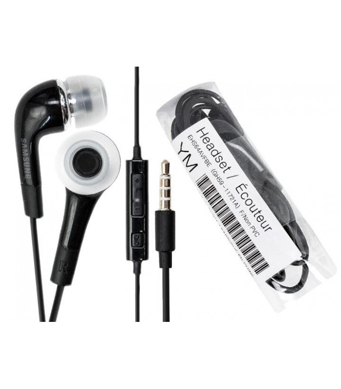 Oryg. słuchawki z mikrofonem SAMSUNG EHS64 czarne
