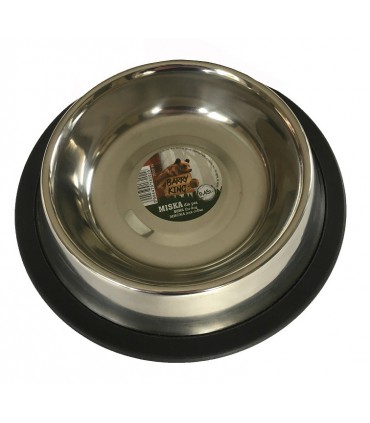 Miska metalowa na gumie psa kota 0.45L Barry King