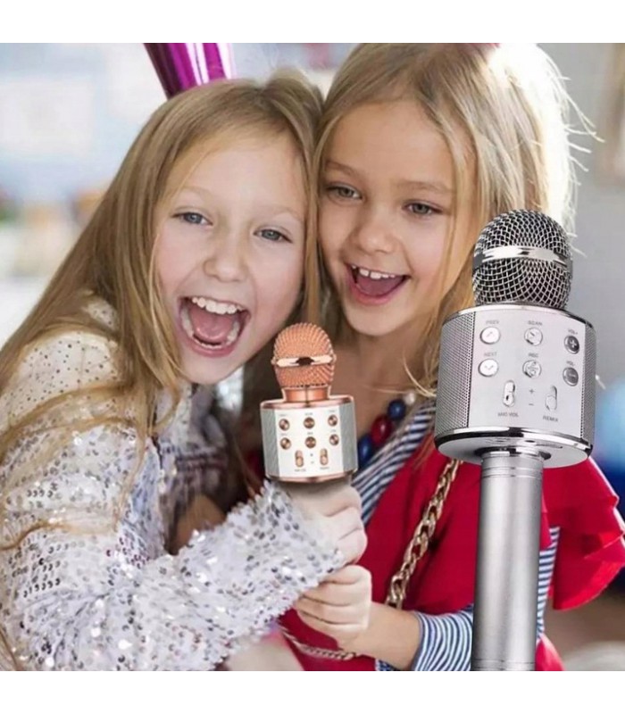 Mikrofon karaoke z głośnikiem Bluetooth 4.0 czarny