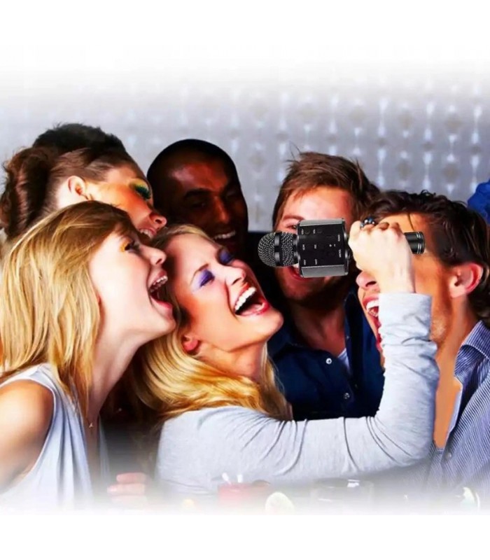 Mikrofon karaoke z głośnikiem Bluetooth 4.0 silver