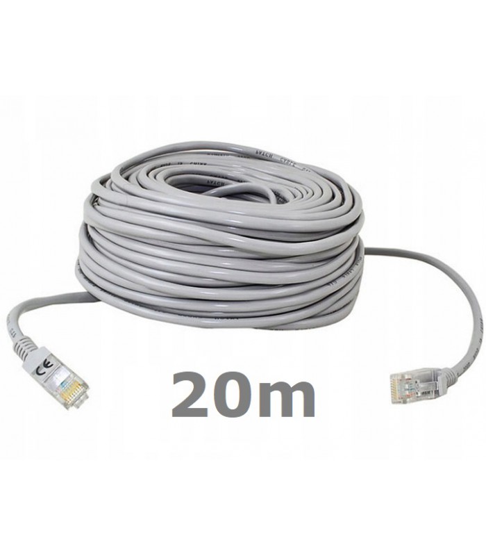Kabel Sieciowy Lan ethernet skrętka RJ45 UTP 20m Cat5E