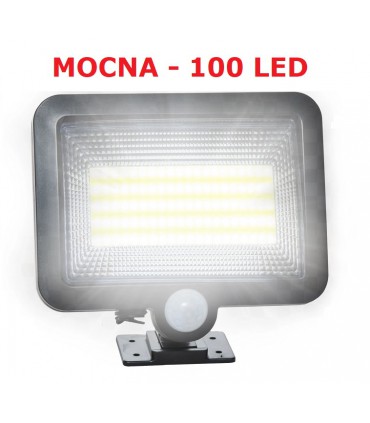 Lampa solarna 100 LED czujnik ruchu zmierzchu