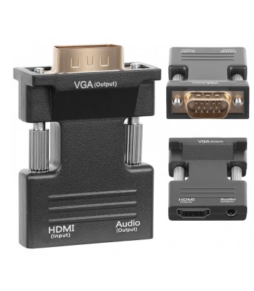 Konwerter HDMI do VGA + Audio Wtyk HDMI - Gniazdo VGA D-SUB