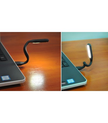 Praktyczna Lampka 6 Led USB elastyczna giętka czarna