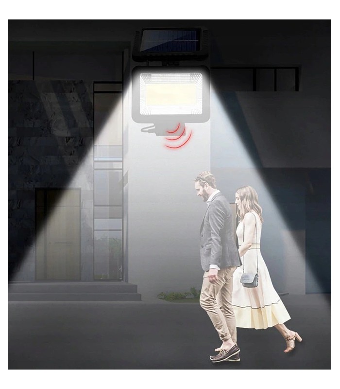 Lampa solarna 100 LED czujnik ruchu zmierzchu