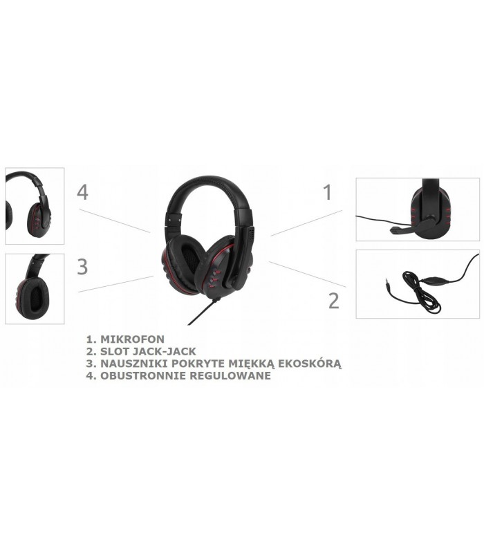 Headset słuchawki z mikrofonem dla Graczy PC PS4