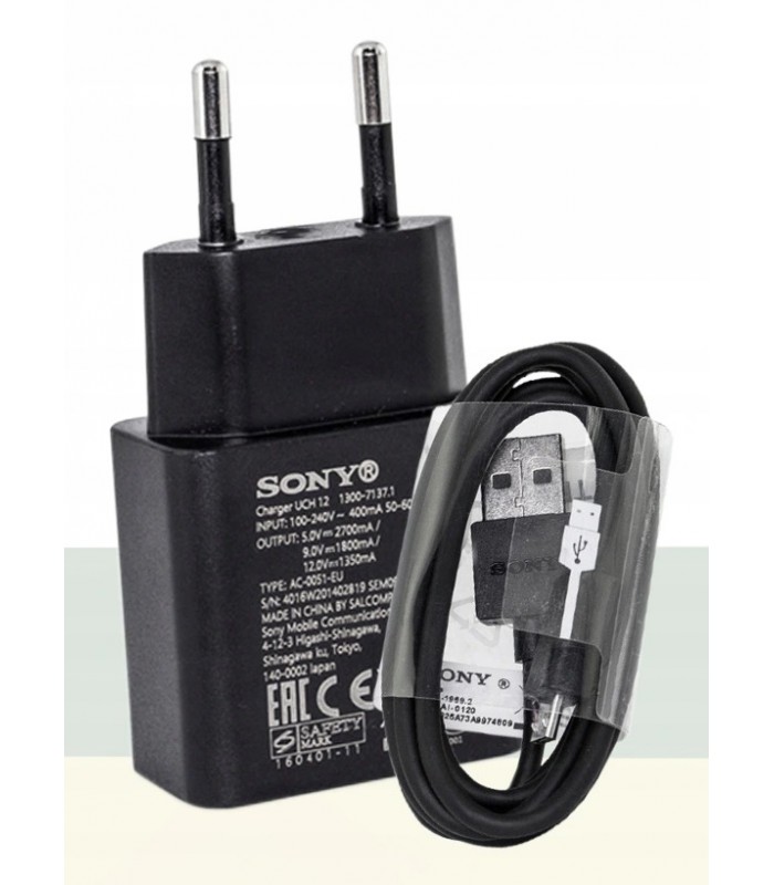 Ładowarka Sony UCH12 + Kabel Sony Micro USB 1m