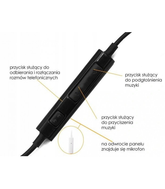 Oryg. słuchawki z mikrofonem SAMSUNG EHS64 czarne