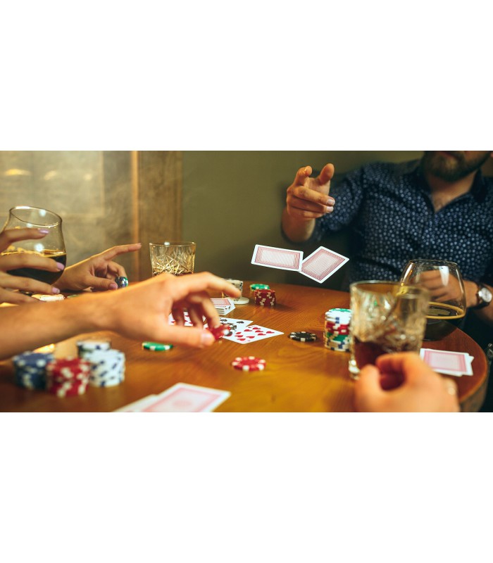 Zestaw Poker Texas Karty Mata Żetony 200szt