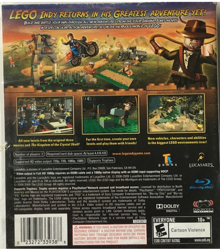 Lego Indiana Jones 2 Adventure Continues gra PS3