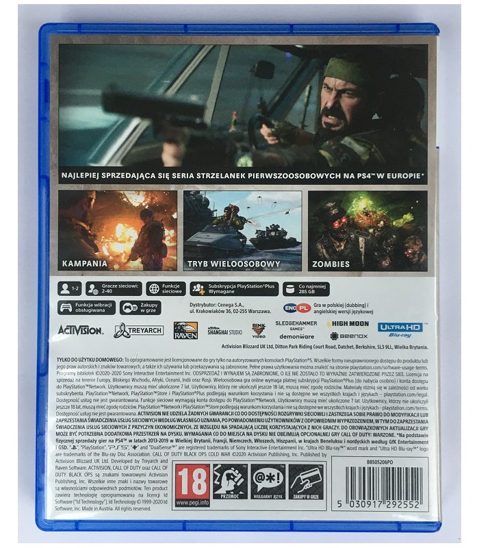 Call of Duty Black OPS Cold War PL Dubbing PS5