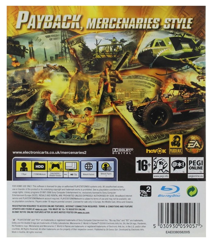 Mercenaries 2 gra PS3 