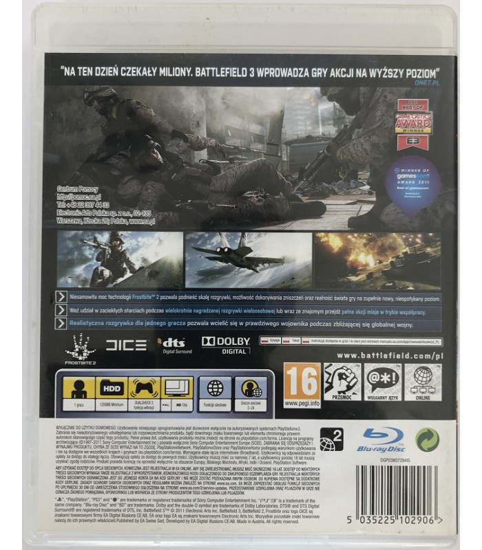 Battlefield 3 PL po polsku PS3