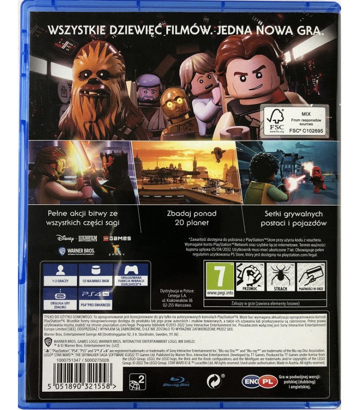Lego Star Wars Saga Skywalker PS4 PL