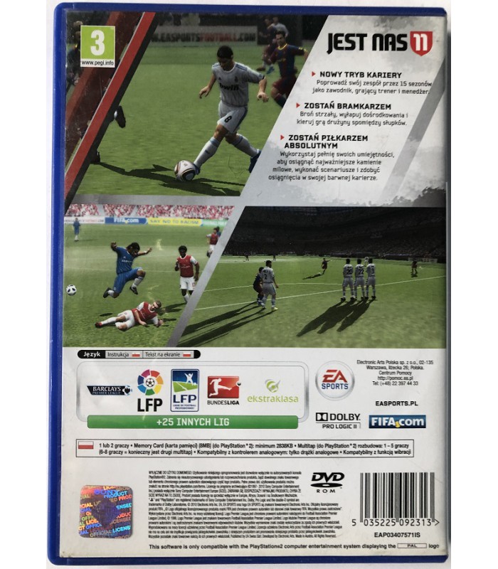 FIFA 11 PS2 PL wersja Premierowa