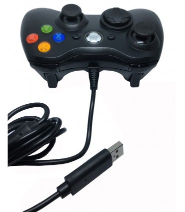 Pad PC XBOX 360 przewodowy kontroler USB czarny
