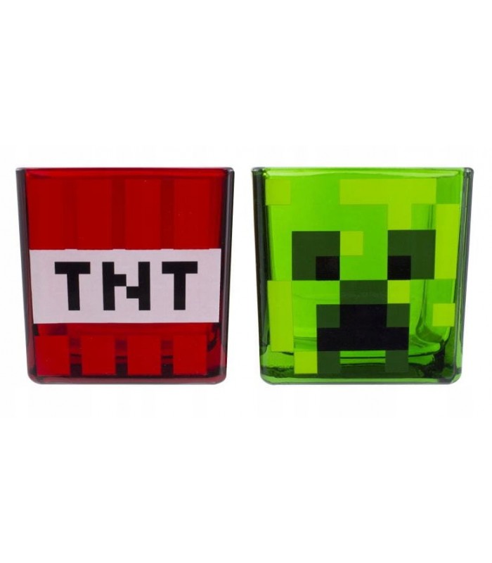 Zestaw 2x szklanka Minecraft Creeper i TNT