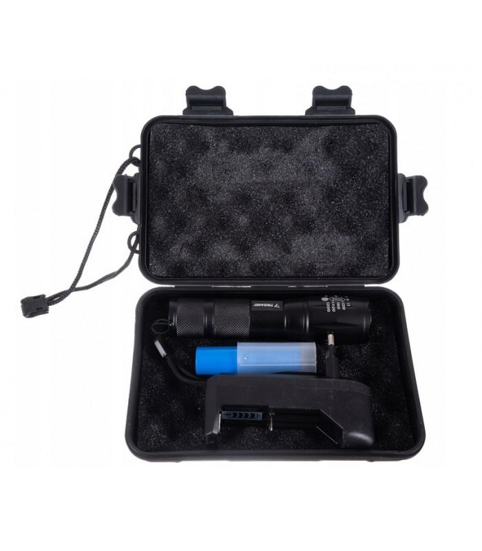 Latarka 2w1 Taktyczna CREE Led Zoom UV