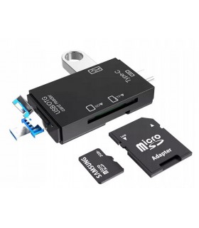 Multi Czytnik kart pamięci 5w1 USB C Pendrive OTG