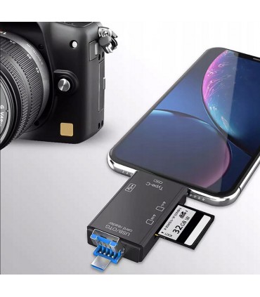 Multi Czytnik kart pamięci 5w1 USB C Pendrive OTG