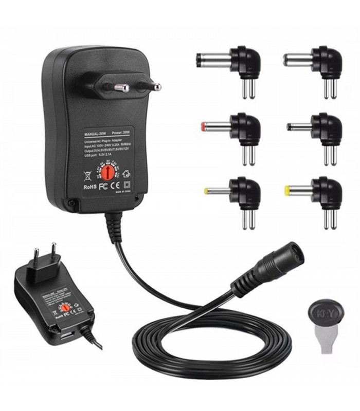 Zasilacz uniwersalny 30W 3V do 12V DC 1.2A