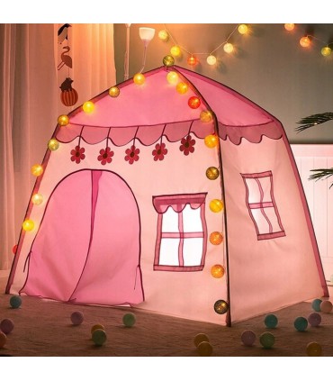 Namiot dla dzieci DOMEK do domu ogrodu Lampki LED
