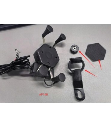 Uchwyt motocyklowy na telefon z USB 5V 12V