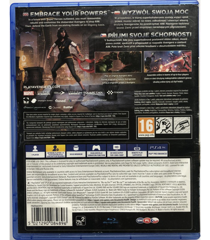 Marvel Avengers PS4 Dubbing PL używana