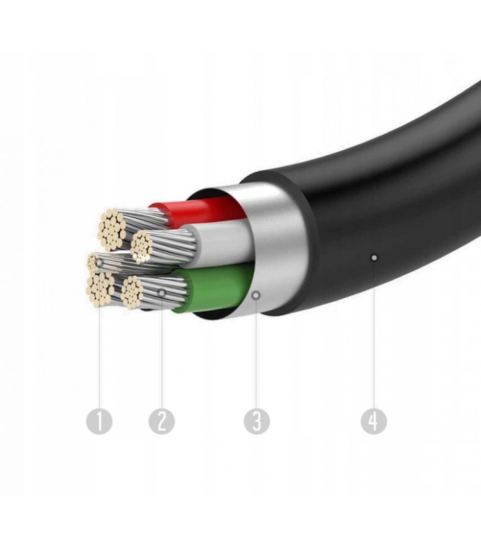 Kabel mini USB czarny 1m Kamera Pad PS3 Move