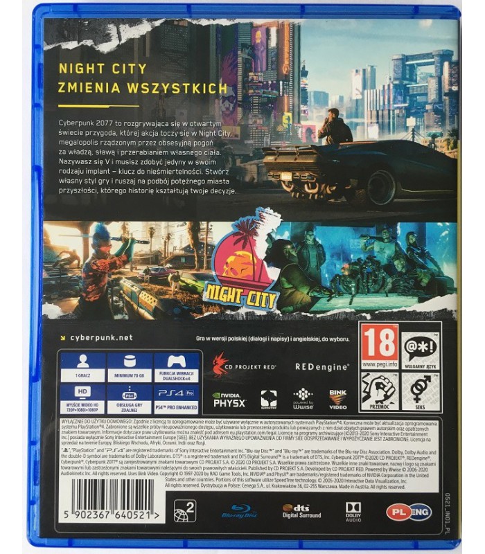 CyberPunk 2077 PS4 PL używana