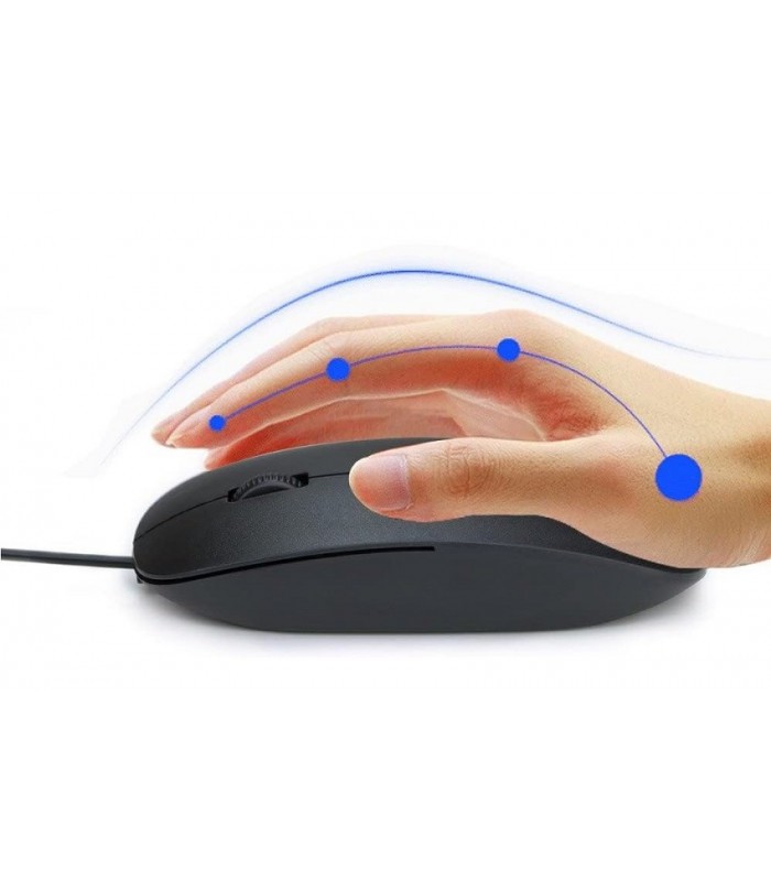 Mysz przewodowa PC Myszka optyczna Slim Czarna