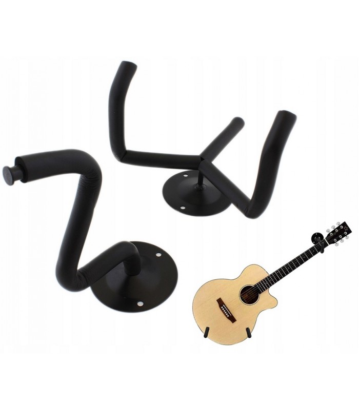 Wieszak gitarowy Statyw na gitarę poziomy 2 części * Gitara na ścianie