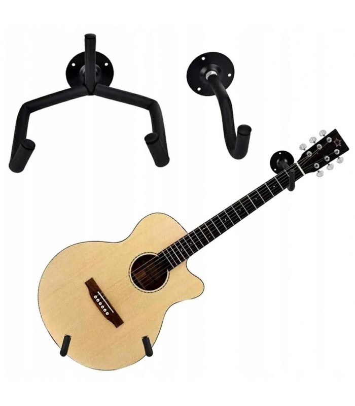 Wieszak gitarowy Statyw na gitarę poziomy 2 części * Gitara na ścianie
