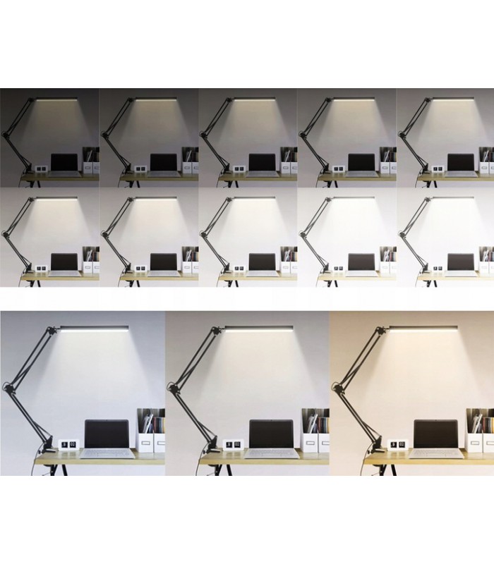 Lampa Kreślarska 2w1 biurkowa szkolna 5,6W na USB Lampka jasne światło