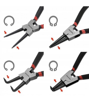 Zestaw 4 Szczypiec do Pierścieni Segera Zacisków Szczypce 4 szt.