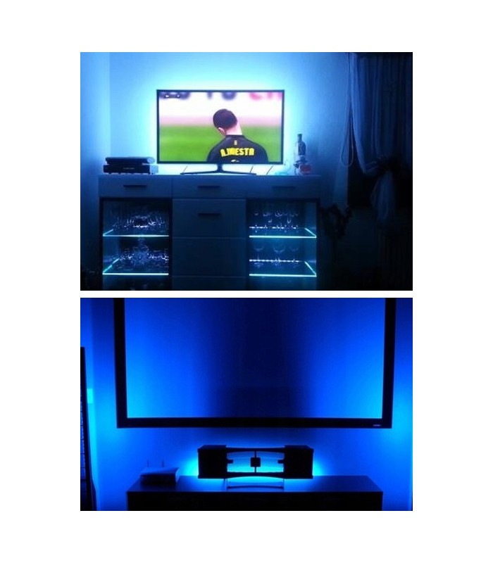 Taśma LED USB 5V podświetlenie mebli TV 1m Blue