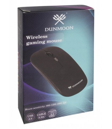 Mysz Bezprzewodowa PC Laptop SLIM Led bez baterii Cicha Mysz Dunmoon