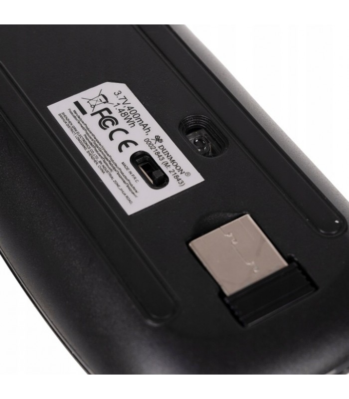 Mysz Bezprzewodowa PC Laptop SLIM Led bez baterii Cicha Mysz Dunmoon