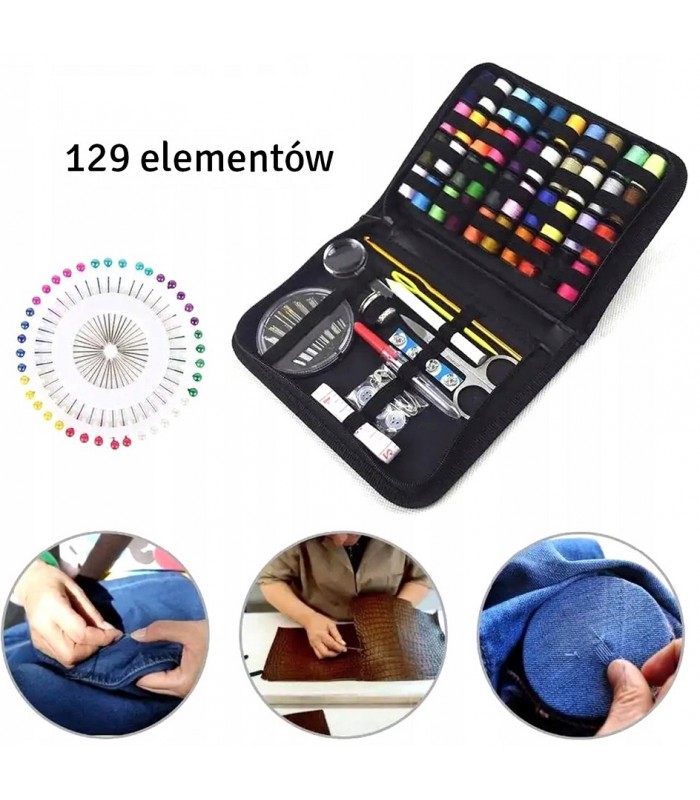 Zestaw krawiecki do szycia 129 elementów Etui 
