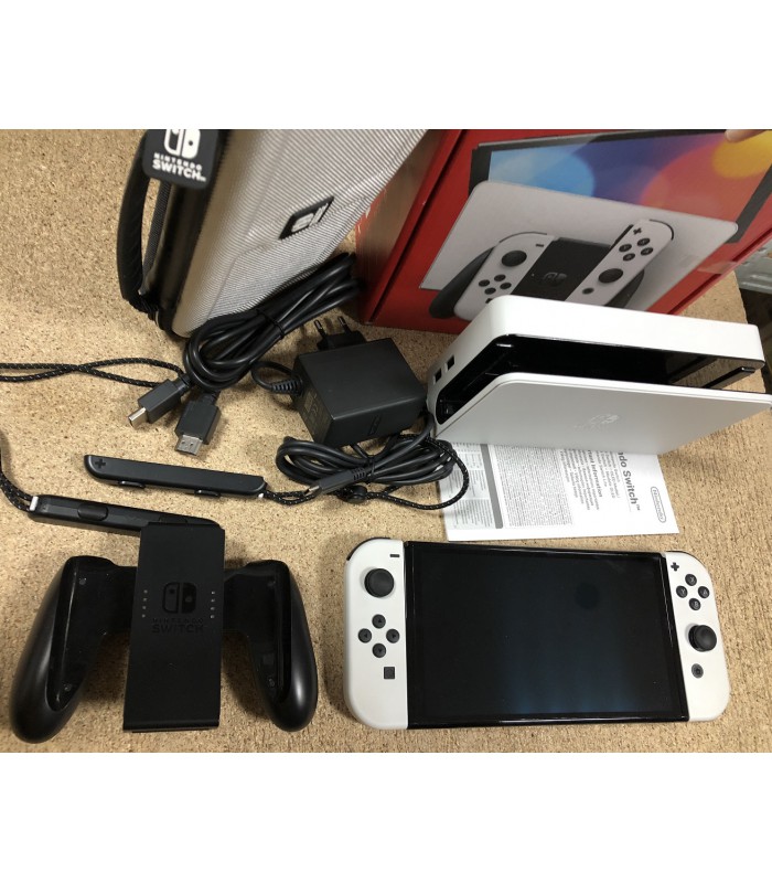 Konsola Nintendo Switch OLED Biała Pokrowiec Gwarancja 