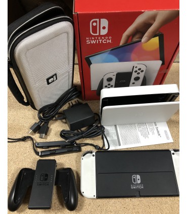 Konsola Nintendo Switch OLED Biała Pokrowiec Gwarancja 