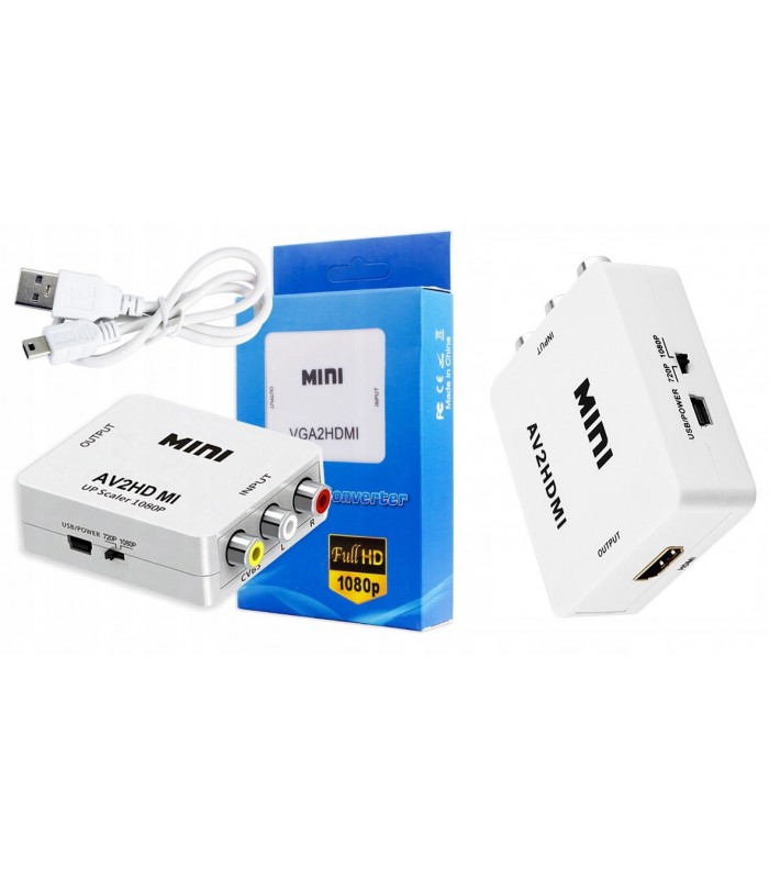 Adapter konwerter sygnału AV 3x RCA Cinch do HDMI